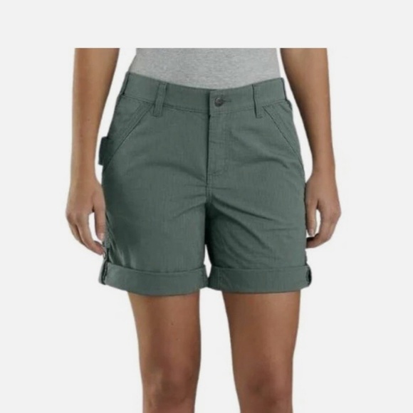 Carhartt Pants - Carhartt Women's Force Original Fit Work Short Musk Green Size 4
